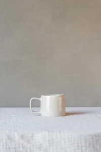 Tea Coffee cups with handle natural transparent glaze dishwasher proof handmade STUDIO kapstok Iris Floor Ceramics